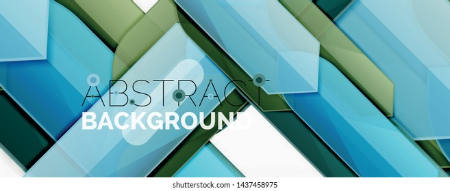 Geometric abstract background. Dynamic shapes composition. Vector illustration