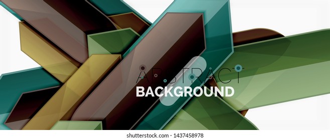 Geometric abstract background. Dynamic shapes composition. Vector illustration