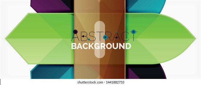 Fondo abstracto geométrico. Composición dinámica de formas. Ilustración del vector