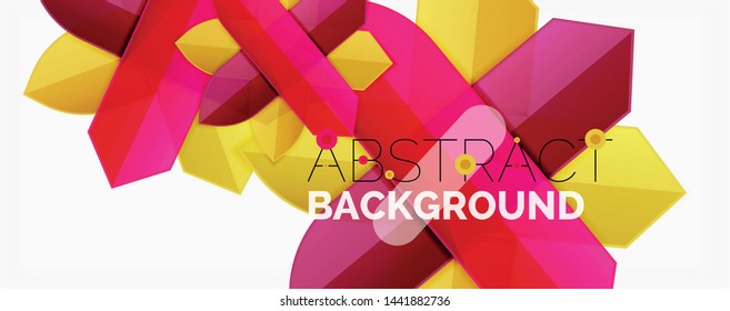 Geometric abstract background. Dynamic shapes composition. Vector illustration