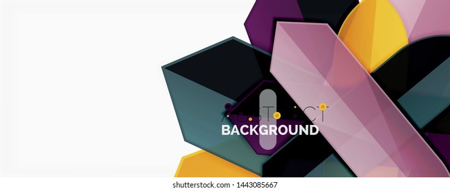Geometric abstract background. Dynamic shapes composition. Vector illustration