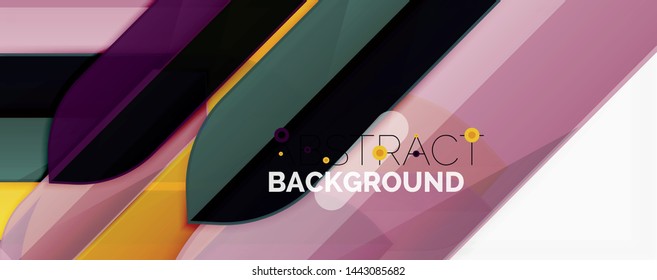 Geometric abstract background. Dynamic shapes composition. Vector illustration