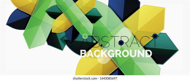 Geometric abstract background. Dynamic shapes composition. Vector illustration