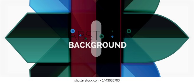 Geometric abstract background. Dynamic shapes composition. Vector illustration