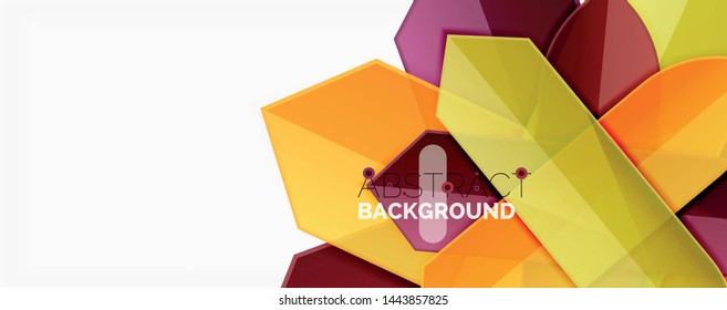 Geometric abstract background. Dynamic shapes composition. Vector illustration