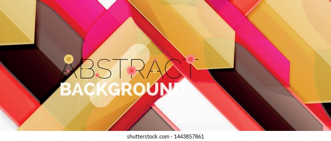 Geometric abstract background. Dynamic shapes composition. Vector illustration