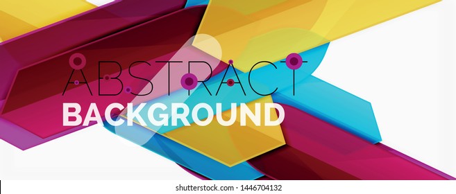 Geometric abstract background. Dynamic shapes composition. Vector illustration