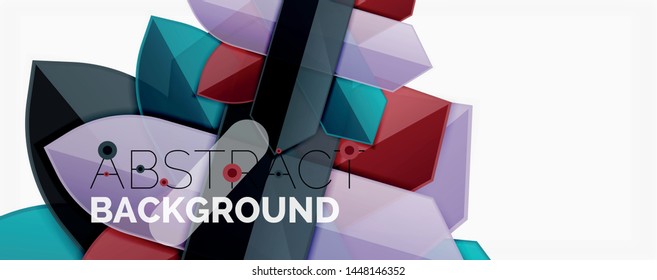 Geometric abstract background. Dynamic shapes composition. Vector illustration