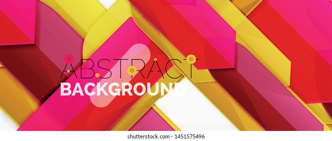 Geometric abstract background. Dynamic shapes composition. Vector illustration
