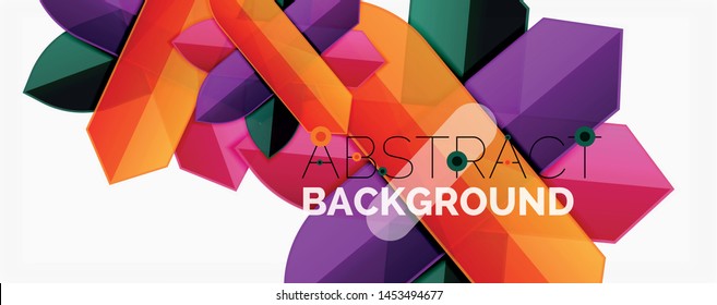 Geometric abstract background. Dynamic shapes composition. Vector illustration