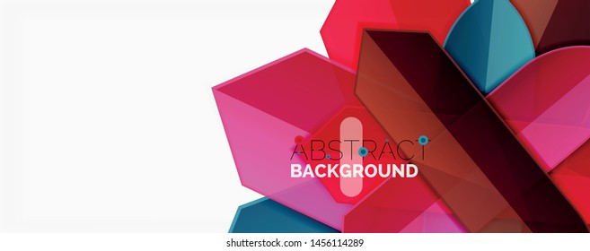Geometric abstract background. Dynamic shapes composition. Vector illustration