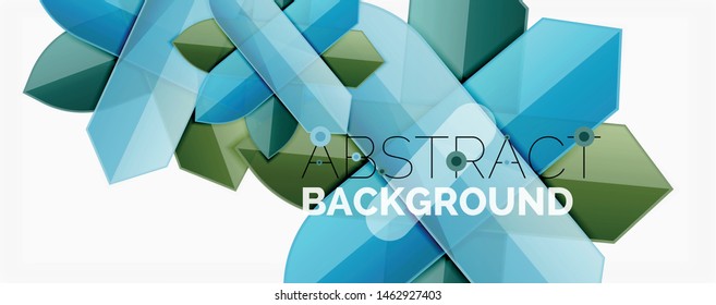 Geometric abstract background. Dynamic shapes composition. Vector illustration