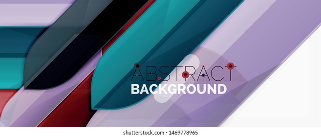 Geometric abstract background. Dynamic shapes composition. Vector illustration