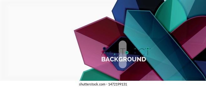 Geometric abstract background. Dynamic shapes composition. Vector illustration
