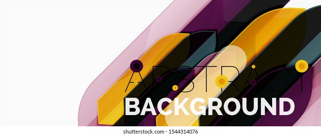 Geometric abstract background. Dynamic shapes composition. Vector illustration
