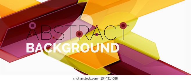 Geometric abstract background. Dynamic shapes composition. Vector illustration