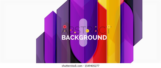 Geometric abstract background. Dynamic shapes composition. Vector illustration