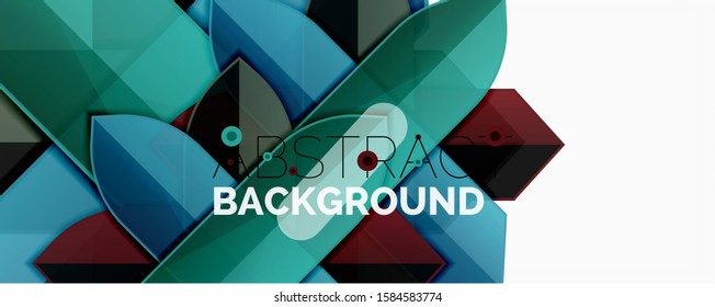 Geometric abstract background. Dynamic shapes composition. Vector illustration