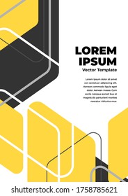 Geometric abstract background. Dynamic shapes composition with copy space. Flat and clean style. Applicable for any graphic works.