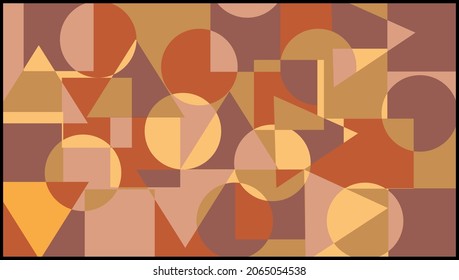 Geometrischer abstrakter Hintergrund mit Farbe des Erdtones in rechteckiger Form. eps10 Vektor