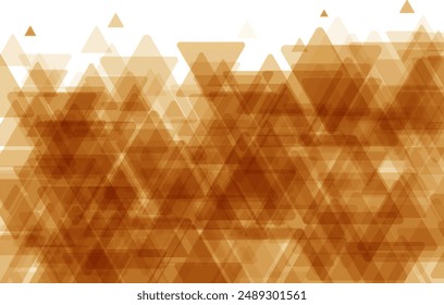 Geometric abstract background filled with overlapping translucent brown triangles, creating a complex and layered texture that offers depth and visual interest. Vector illustration.