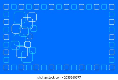 Geometric abstract background. Frame blue background. Suitable for your presentation.