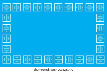 Geometric abstract background. Frame blue background. Suitable for your presentation.