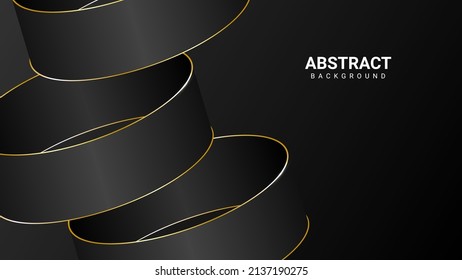 geometric abstract background with golden color circle