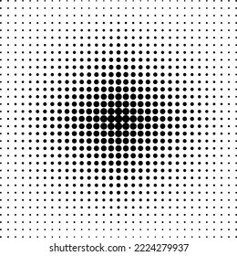 geometric abstract background halftone transition with circles, vector