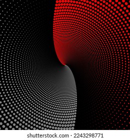 geometric abstract background halftone transition with circles, vector