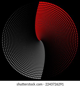 geometric abstract background halftone transition with circles, vector