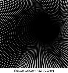 geometric abstract background halftone transition with circles, vector