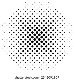 Fondo abstracto geométrico Halftone Transition con círculos, Vector