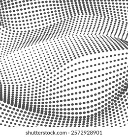 geometric abstract background halftone transition with circles, vector