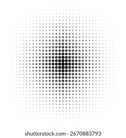 geometric abstract background halftone transition with circles, vector