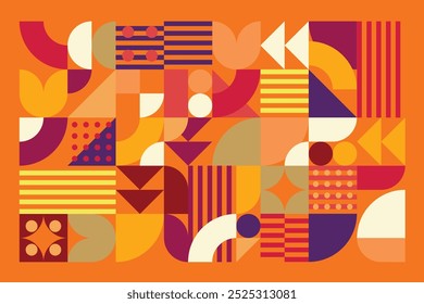 Geometric abstract background Happy Halloween. Vector design.