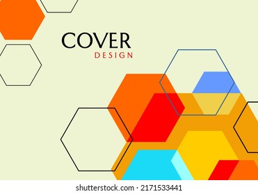 geometric abstract background with hexagon elements. modern vector design for banner, cover, website