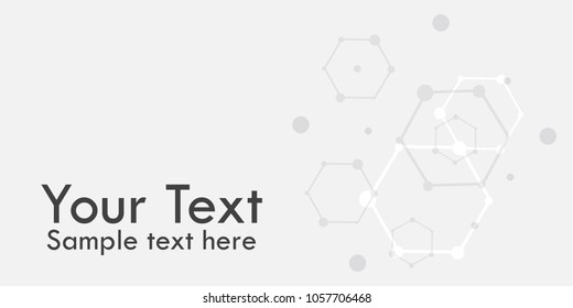 Geometric abstract background with hexagon molecule, technology design, dot clusters, Polygonal background  with place for your text. illustration vector