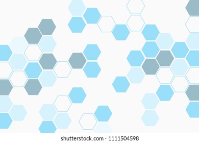 Geometric abstract background with hexagon molecule, technology background, science style, Medical design, dot clusters, Polygonal background, Vector illustration.