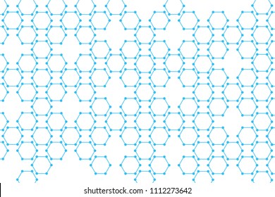 Geometric abstract background with hexagon molecule, technology background, science style, Medical design, dot clusters, Polygonal background, Vector illustration.