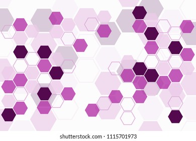 Geometric abstract background with hexagon molecule, technology background, science style, Medical design, dot clusters, Polygonal background, Vector illustration.