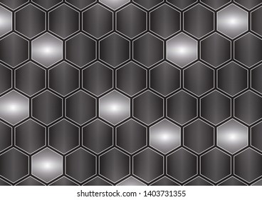 Geometric abstract background with hexagons. Brochure, flyer, leaflet, business card design template. Vector illustration