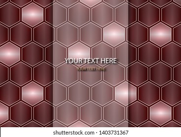 Geometric abstract background with hexagons. Brochure, flyer, leaflet, business card design template. Vector illustration