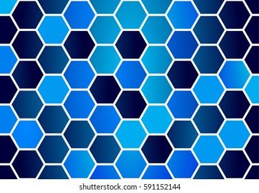 Geometric abstract background with hexagons. Control colors in shades of beautiful.