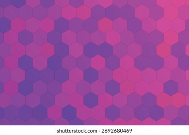 Geometrischer abstrakter Hintergrund mit Sechsecken in Rosa- und Purpurtönen für moderne Designs und Präsentationen