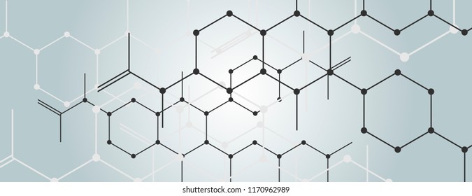 Geometric abstract background with hexagons structure