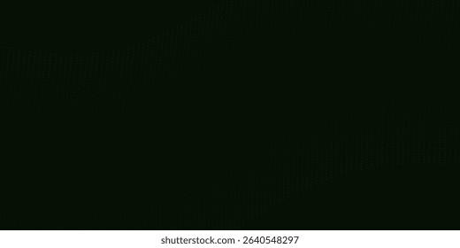 Geometric Abstract Background isolated in dark green ,wave  line design. Technology futuristic concept. Horizontal banner or wallpaper template. Suit for cover, header, poster, banner, web