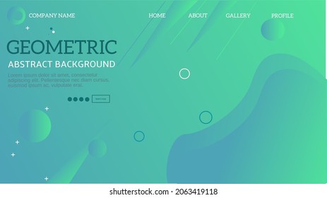 Geometric abstract background landing page template