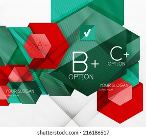 Geometric abstract background layout, infographic banner