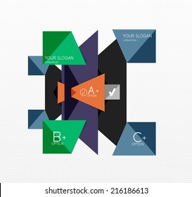 Geometrisches abstraktes Hintergrundlayout, Infografik-Banner